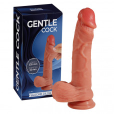 Фаллоимитатор Gentle cock с подвижной кожей, силикон, L220 мм, d42 мм (цена фиксированная)