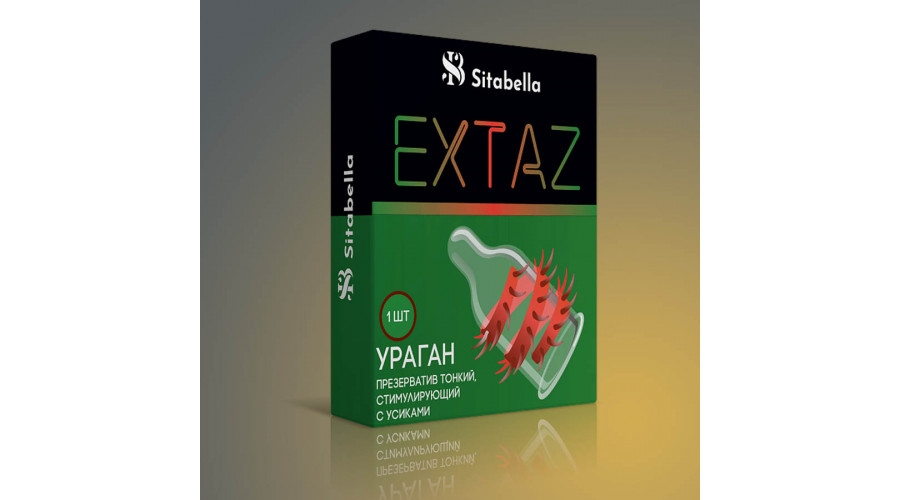 Презерватив Extaz "Ураган" с усиками